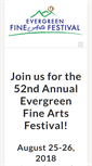 Mobile Screenshot of evergreenfineartsfestival.com